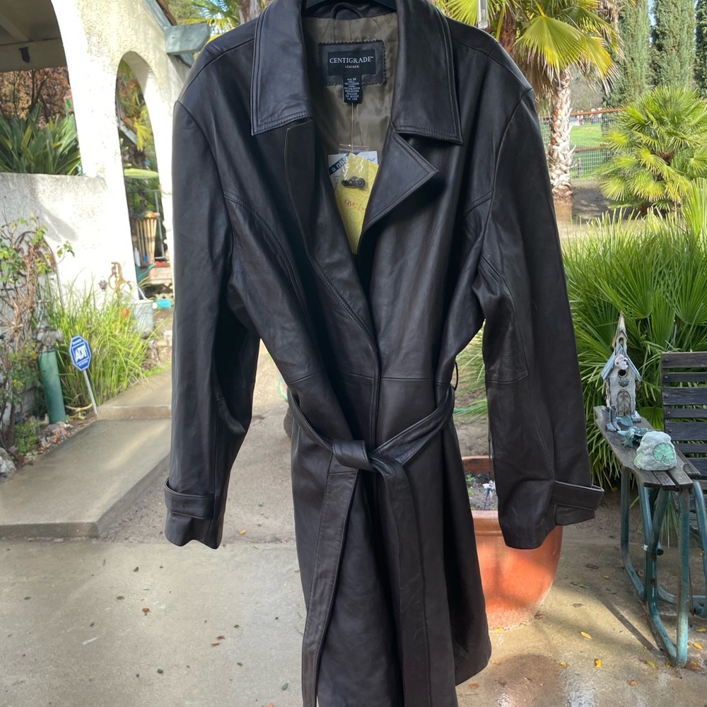 Women’s Centrigrade long leather coat new lined size 3X